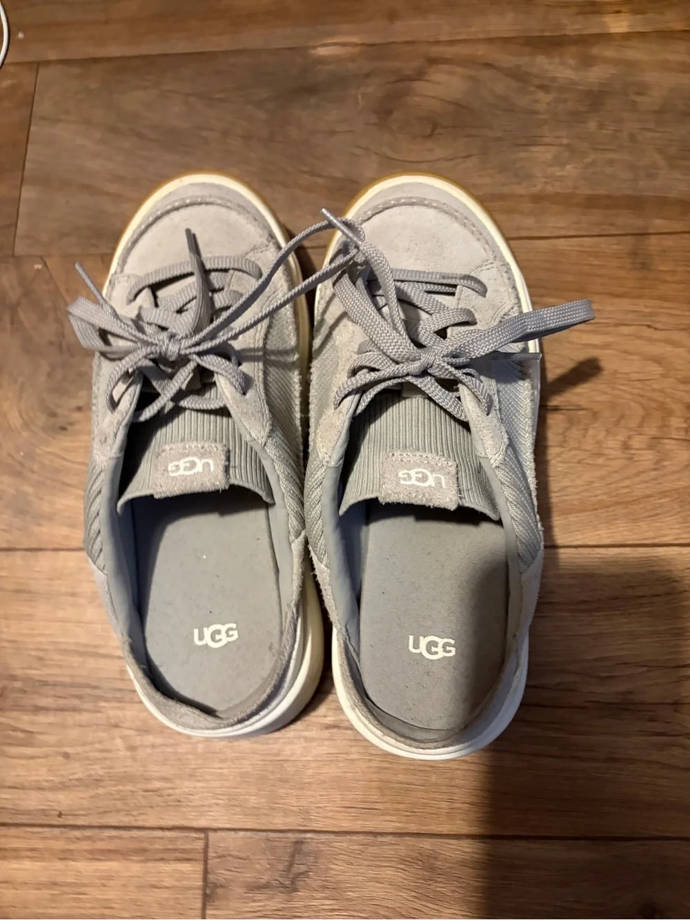 UGG Gray Platform Lace-Up Sneakers